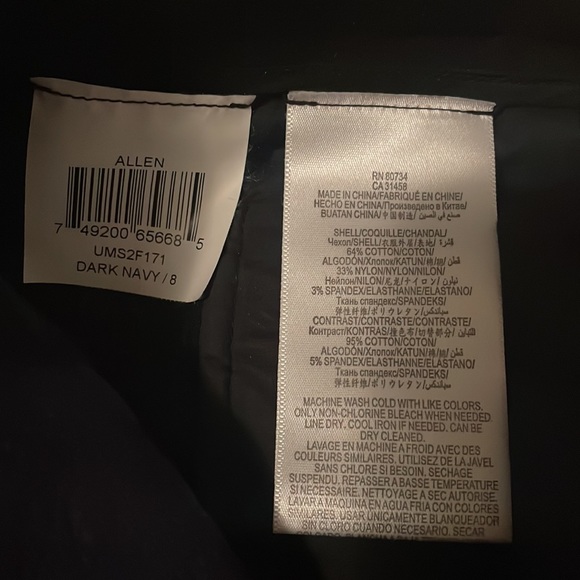 BCBG navy blue & black lace ankle pants Allen size 8 cotton blend - Picture 5 of 9